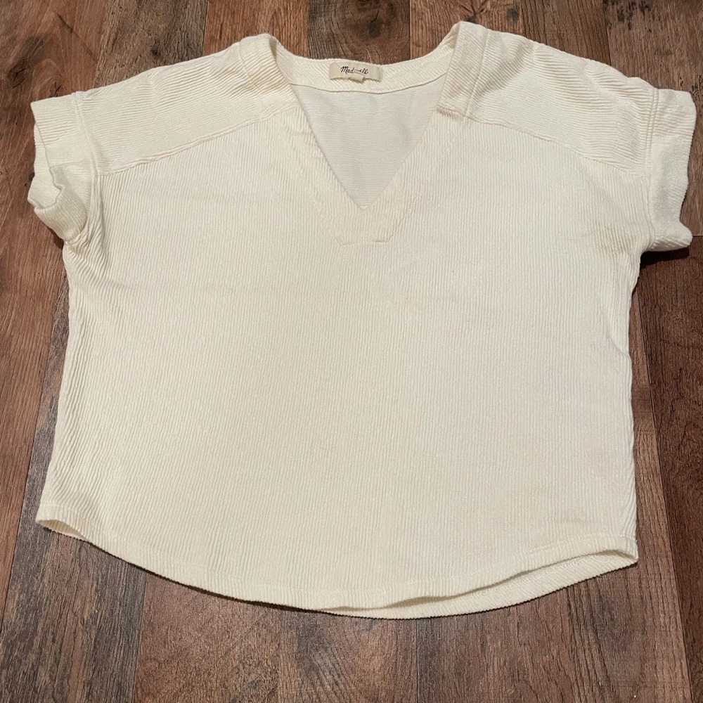 Madewell cream xxs top
